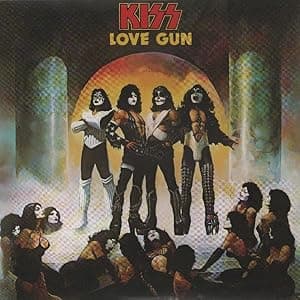 Love Gun [Tangerine/Aqua Splatter LP] por Kiss — capa do álbum