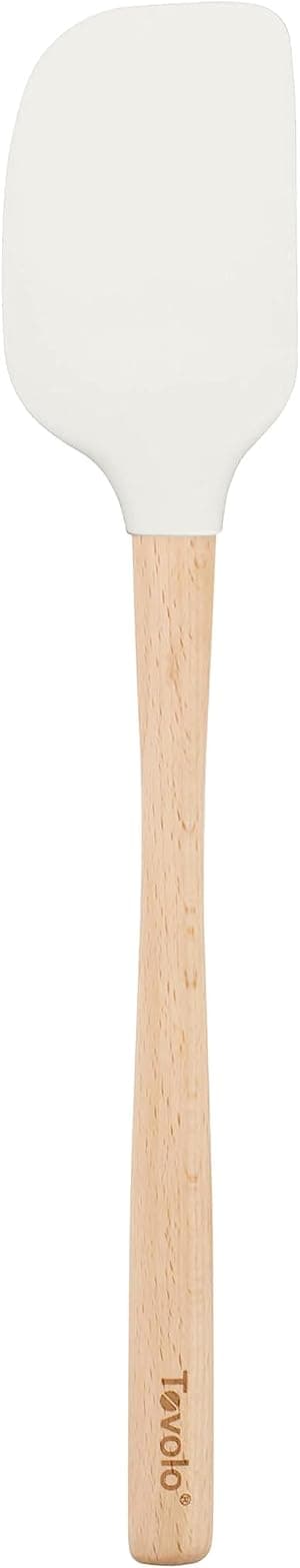 Tovolo Espátula de silicone com cabo de madeira flexível, antiaderente, resistente ao calor, livre de BPA, lavável na máquina de lavar louça, com cabeça angular removível por Artista não identificado — capa do álbum
