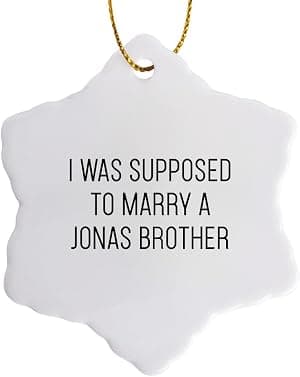3dRose Ornamento de floco de neve - I was Supposed to Marry A Jonas Brother - 7,6 cm (ORN_324391_1) por Artista não identificado — capa do álbum