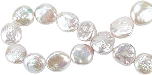 LiQunSweet 15 peças natural cultivada em água doce barroco keshi pérola solta contas redondas planas fios para mulheres menina brincos colar pulseira fabricação de joias - 12 ~ 13 mm por Artista não identificado — capa do álbum