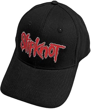 Boné de beisebol com logotipo da banda de texto Slipknot tamanho único preto, Preto, Tamanho �nico por Artista não identificado — capa do álbum