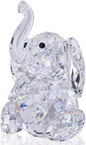 H & D Crystal Cute Elephant Figurine Collection Cut Glass Ornament Statue Animal Collectible por Artista não identificado — capa do álbum