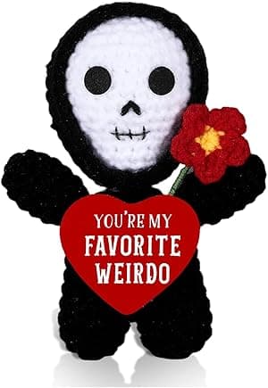 Skeleton Crochet Gifts for Boyfriend Girlfriend, Christmas Goth Stocking Stuffers for Men Women, Valentines Day for Him Her, Anniversary Birthday Gifts for Wife Husband Couple, Handmade Skull Crochet por Artista não identificado — capa do álbum