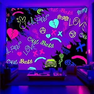 Lil Peep Tapeçaria Blacklight, Rapper Bandeira UV Pôster Luz Preta para Quarto (101 x 76 cm) por Artista não identificado — capa do álbum