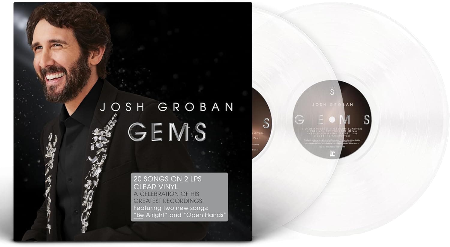 GEMS (2 LP Transparente) [Vinilo] por Josh Groban — capa do álbum
