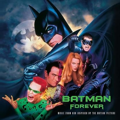 Batman Forever: Music From The Motion Picture (Colored Vinyl, Blue, Silver, 140 Gram Vinyl, Brick & Mortar Exclusive) por Batman Forever Soundtrack — capa do álbum