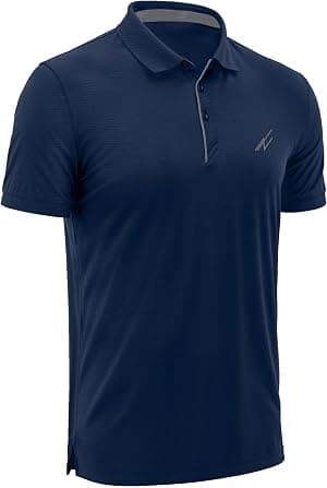 NY Threads Camisa polo masculina de golfe FPS 70+, ajuste regular, absorção de umidade, secagem rápida, manga curta por Artista não identificado — capa do álbum