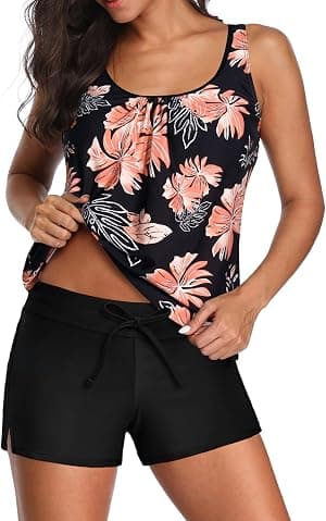 Aqua Eve Tanquíni feminino de duas peças, blusa regata com shorts modestos por Artista não identificado — capa do álbum