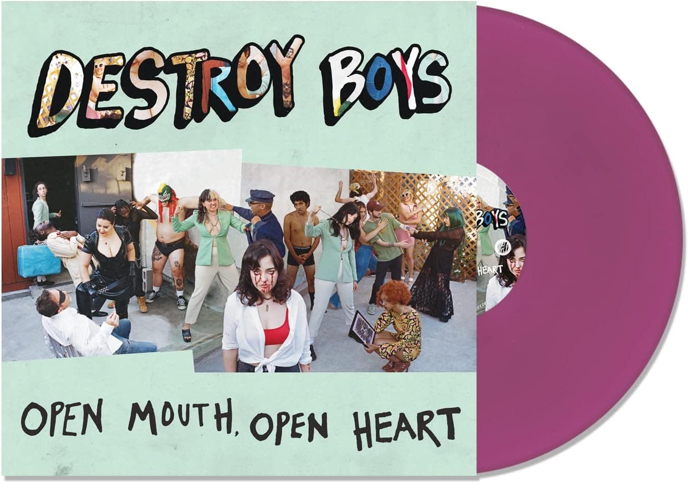 Open Mouth, Open Heart - Purple [Vinyl] Destroy Boys por Destroy Boys — capa do álbum