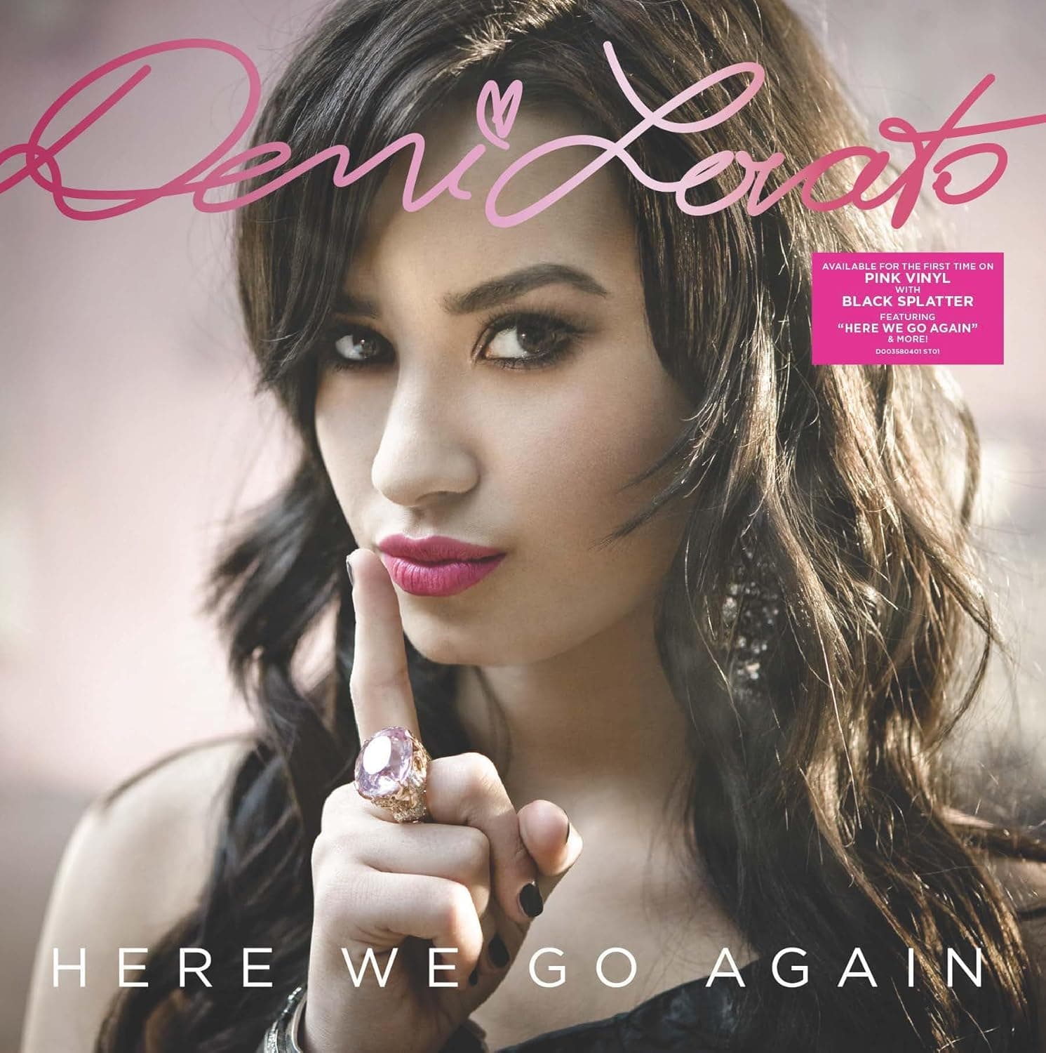 Here We Go Again - Exclusive Limited Edition Pink With Black Splatter Colored Vinyl LP (Only 3000 Copies Pressed Worldwide) por Demi Lovato — capa do álbum
