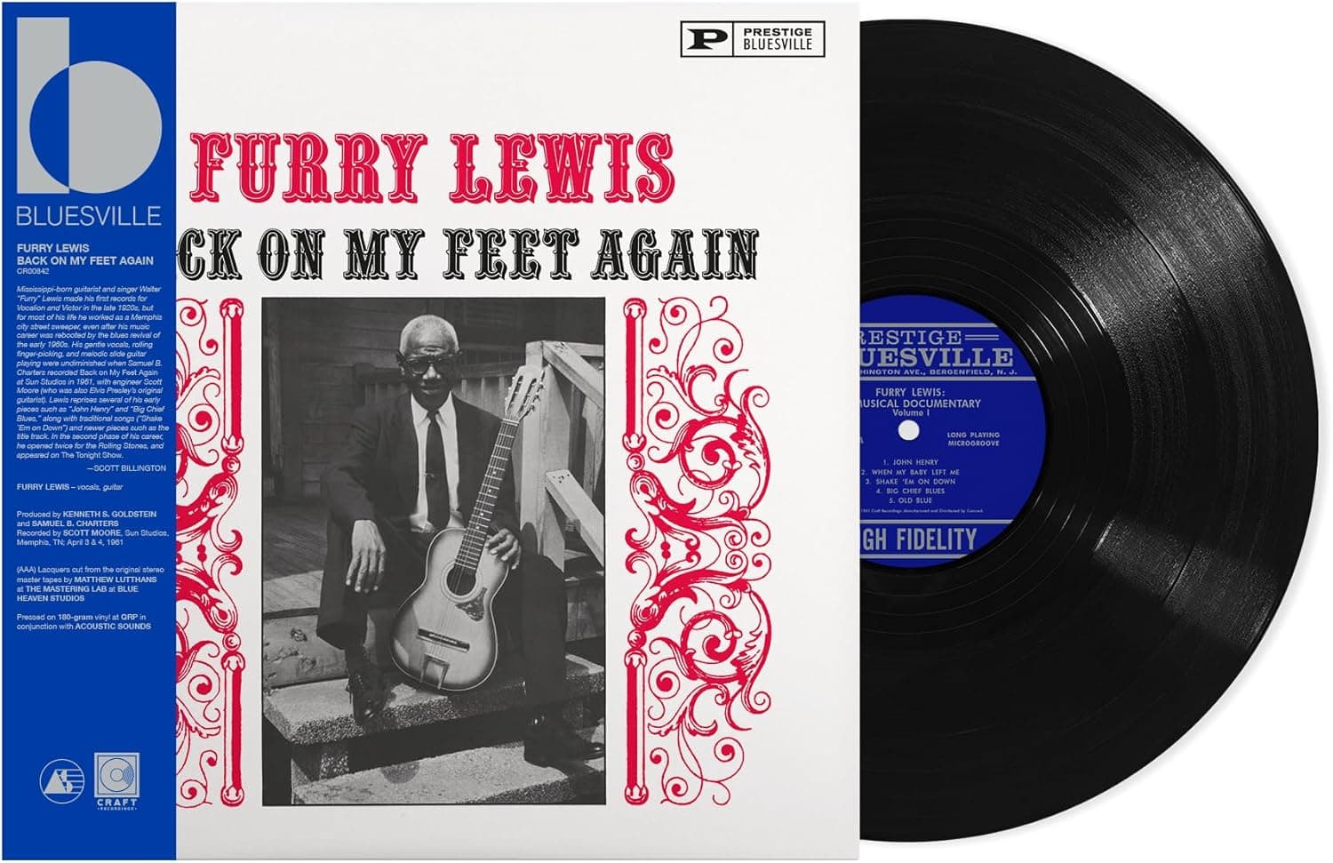 Back On My Feet Again (Bluesville Acoustic Sounds Series)[180g LP] por Furry Lewis — capa do álbum
