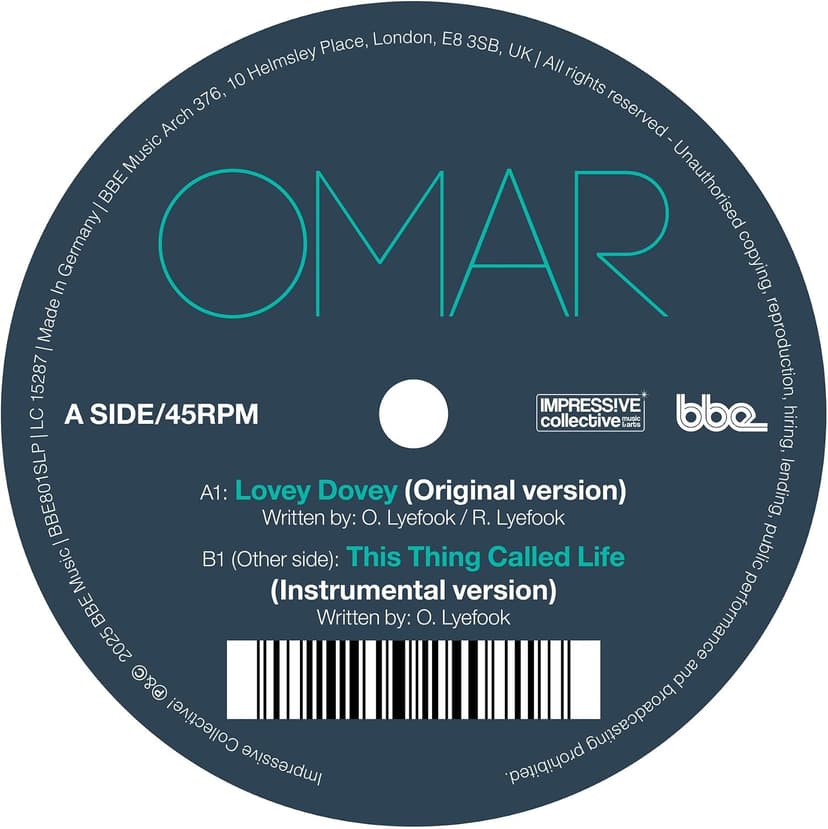 Lovey Dovey (Original Version) / This Thing Called Life (Instrumental) [7" VINYL] por Omar — capa do álbum
