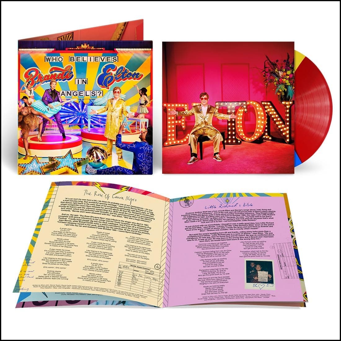 Who Believes in Angels?[Tri-Color LP] por Elton John & Brandi Carlile — capa do álbum