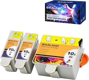 Cartuchos de tinta compatíveis Kodak 10XL 10B 10C ESP 3250, pacote com 3 (2 pretos, 1 cor). Use para impressoras Kodak 5100 5300 5500 ESP3250 ESP3 ESP5 ESP7 ESP9 Hero 7.1, 9.1 por Artista não identificado — capa do álbum