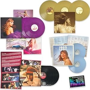 Taylor Swift "Taylor's Version" Complete Collection: Fearless (Gold)/ Red / Speak Now (Purple) / 1989 (Sky Blue) / / + Including Bonus Art Card por 1 jan. 2023 — capa do álbum