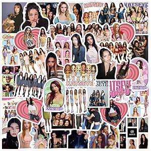 60 adesivos Katseye Girls, adesivos de vinil à prova d'água KpopIdol, perfeitos para garrafas de água, laptops, presentes para fãs (KatseyeIdol) por KATSEYE 'Mean Girls' Lyrics (캣츠아이 Mean Girls 가사) [Color Coded_Eng] — capa do álbum