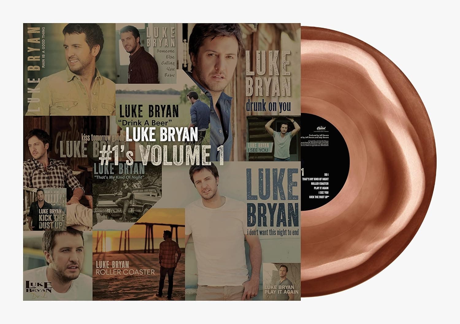 #1's Vol. 1 [Brown Swirl LP] por Luke Bryan — capa do álbum
