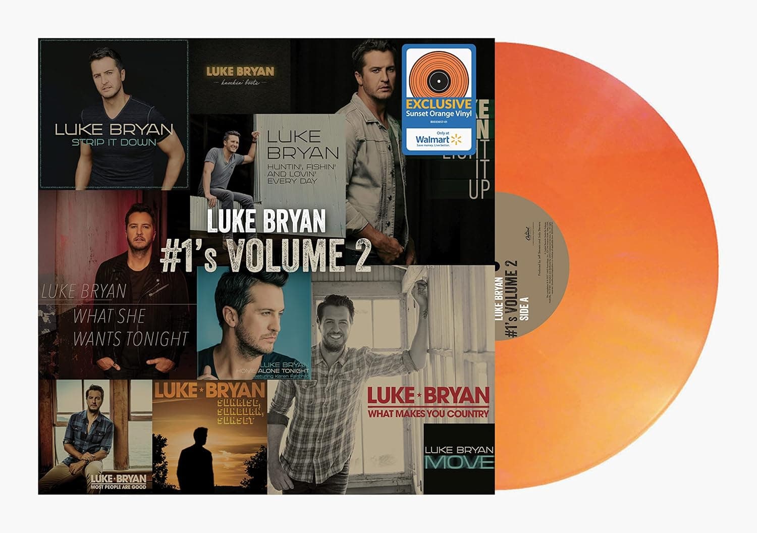 #1's Vol. 2 [Tangerine Orange LP] por Luke Bryan — capa do álbum