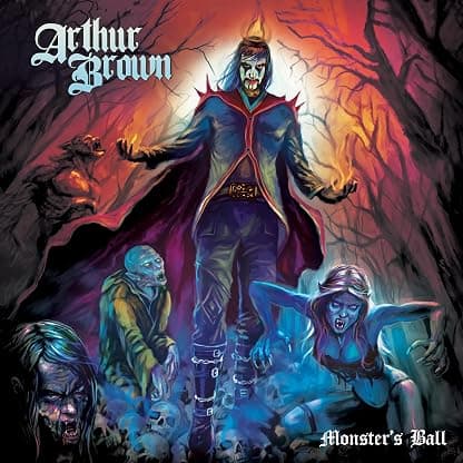 Monster's Ball - Red Marble [Vinyl] Arthur Brown; Rat Scabies; Alan Davey; James Williamson; Ian Paice; Roye Albrighton; Carmine Appice; Gilli Smyth; Brian Auger; Steve Hillage; The Coffin Daggers; The Sinclairs; Shuggie Otis; Joel Vandroogenbroeck and Nik Turner por Arthur Brown — capa do álbum
