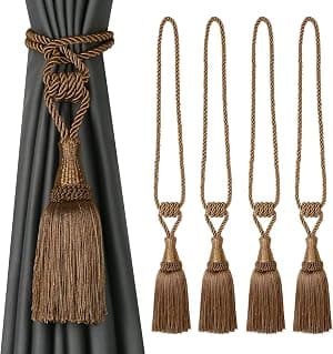 BEL AVENIR Cortinas De Amarração Artesanais Para Cortinas, Amarrações Decorativas Com Borlas (Café, Pacote Com 4) por Artista não identificado — capa do álbum