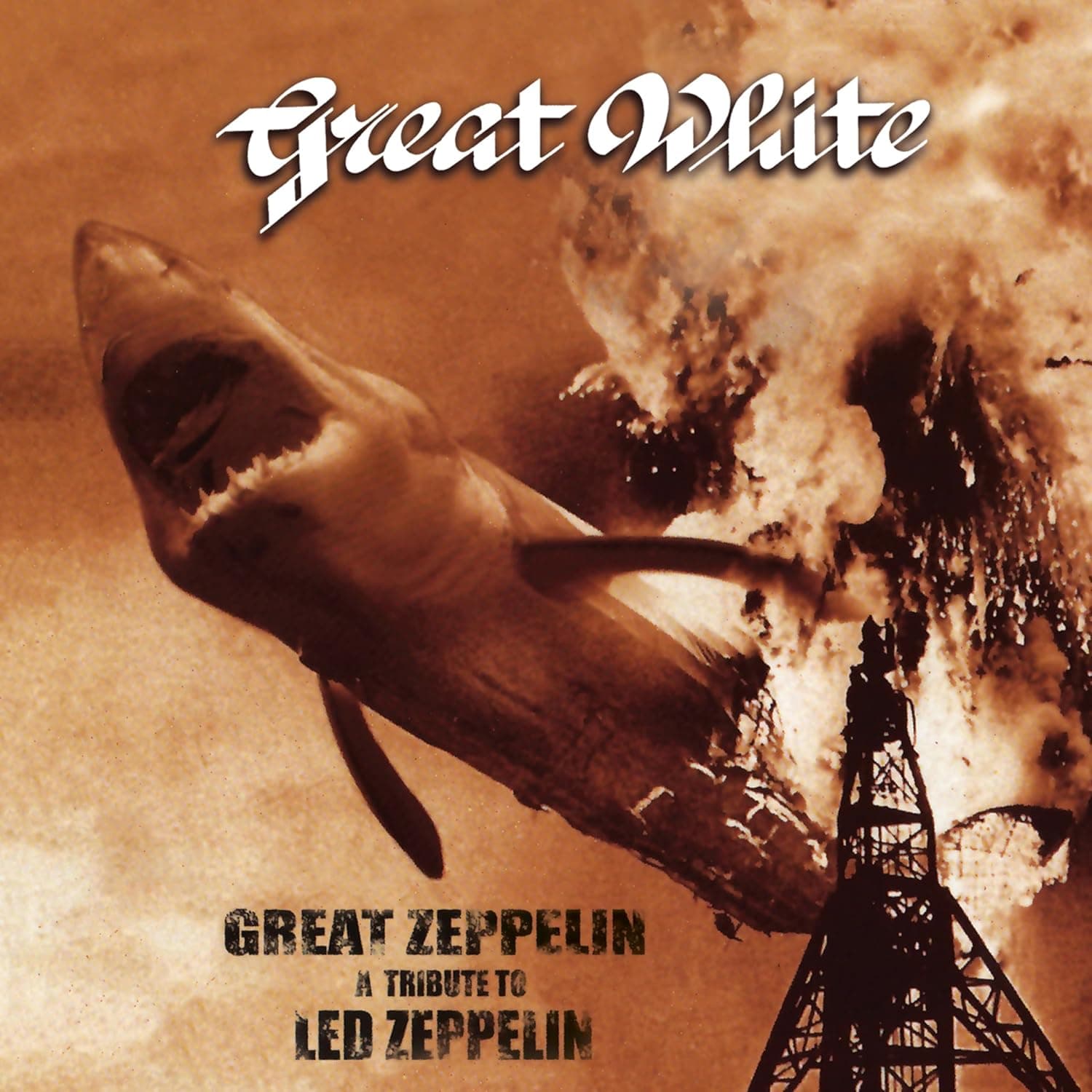 Great Zeppelin - Tribute To Led Zeppelin (Black White & Gold Splatter) [Disco de Vinil] por Great White — capa do álbum