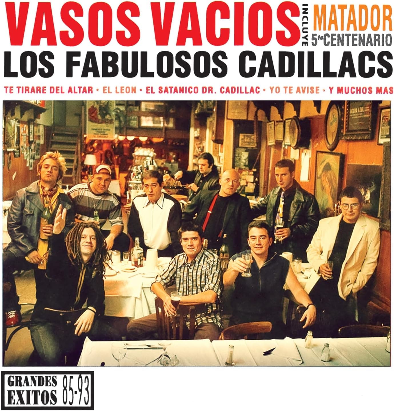 Vasos Vacios: Grandes Exitos 85-93 [Disco de Vinil] por Los Fabulosos Cadillacs — capa do álbum