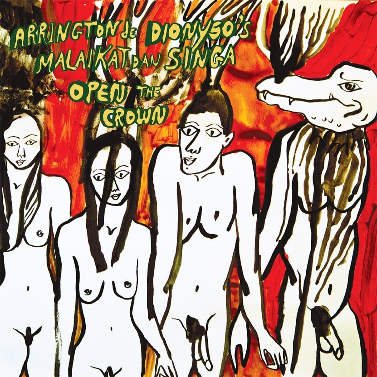 Open the Crown [Disco de Vinil] por Arrington De Dionyso's Malaikat Dan Singa — capa do álbum