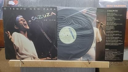 LP O TEMPO NAO PARA AO VIVO (NACIONAL) por Cazuza — capa do álbum