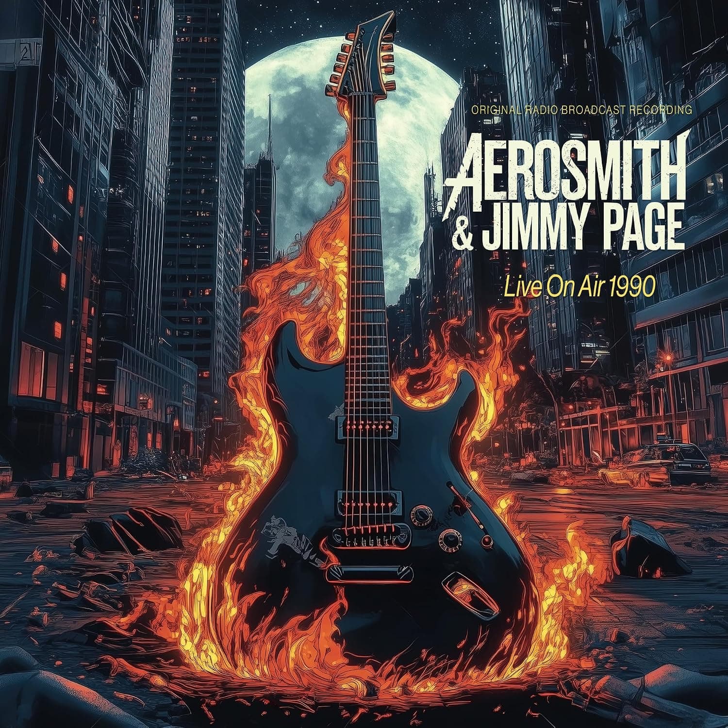 Live On Air 1990 por Aerosmith Jimmy Page — capa do álbum