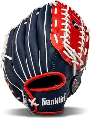 Franklin Sports Luva de beisebol e softbol – Field Master – luva de beisebol e softball, 30,5 cm – Trapézio Web, vermelho, branco, azul por Artista não identificado — capa do álbum
