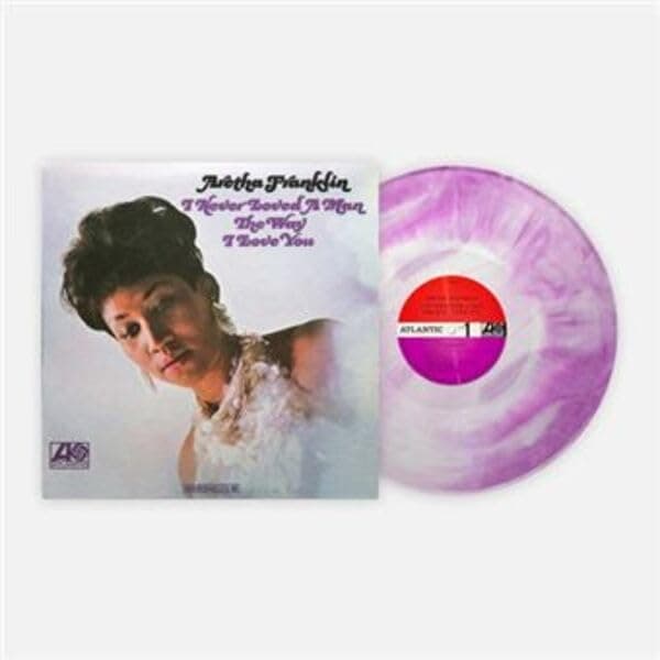 Never Loved A Man - Remastered Mono Edition on Purple & White Colored Vinyl por Aretha Franklin — capa do álbum