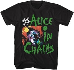 Camiseta adulta Alice in Chains Facelift Tour '91 com estampa frontal e traseira de manga curta estilo vintage por Artista não identificado — capa do álbum