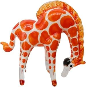 1shopforyou Mini Orange & White Glass Giraffe Figurine – Handcrafted Art Glass Animal Sculpture, Home Décor Accent, 1 Piece (Deep Amber Brow) por Artista não identificado — capa do álbum