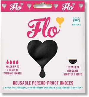 FLO Calça menstrual, calcinha, pós-parto, incontinência, fluxo pesado, à prova de vazamento, lavável, adolescentes, mulheres por Artista não identificado — capa do álbum