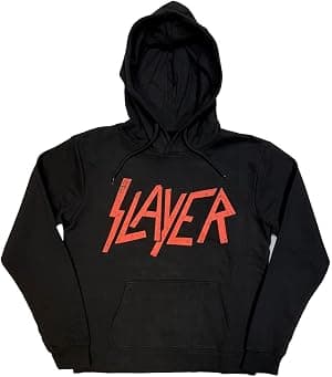 Slayer Moletom com capuz envelhecido logotipo da banda oficial unissex preto pulôver por Artista não identificado — capa do álbum