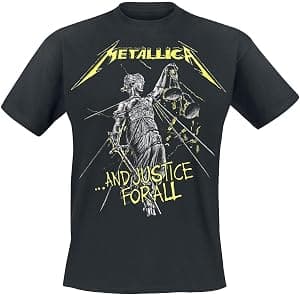 Metallica ... and Justice for All - Tracklist Camiseta masculina Black Band Merch, Bandas por Artista não identificado — capa do álbum