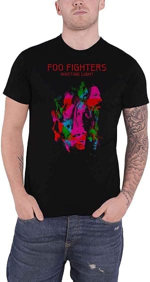 Foo Fighters Camiseta Wasting Light Band Logo oficial masculina preta tamanho por Artista não identificado — capa do álbum