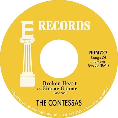 BROKEN HEART B/W GIMME GIMME por The Contessas — capa do álbum