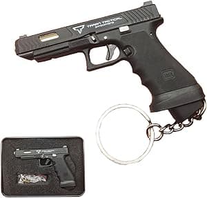 Acessórios para chaveiro mini arma, chaveiro em forma de pistola, chaveiro tático pequeno modelo de arma presente, chaveiros legais para homens por Artista não identificado — capa do álbum