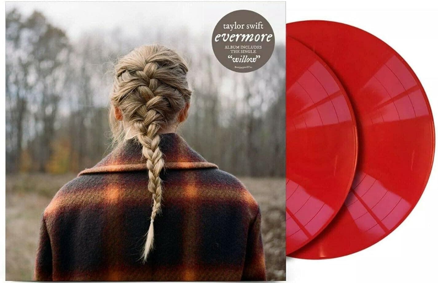 Evermore - Exclusive Limited Edition Red Colored Vinyl 2LP por Taylor Swift — capa do álbum