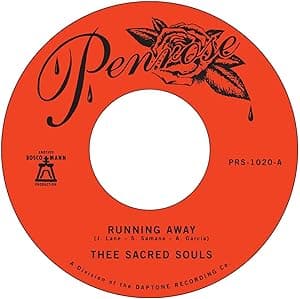 RUNNING AWAY B/W LOVE COMES EASY por Thee Sacred Souls — capa do álbum