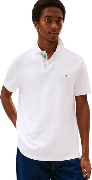 Tommy Hilfiger Camisa polo masculina casual de manga curta em ajuste regular com design elástico e carcela oculta por Artista não identificado — capa do álbum