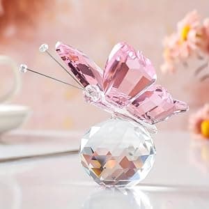 Faux Crystal Butterfly Figurines - Glass Art Deco Ornament for Home Decor & Graduation Gift Animal Collectible por Artista não identificado — capa do álbum