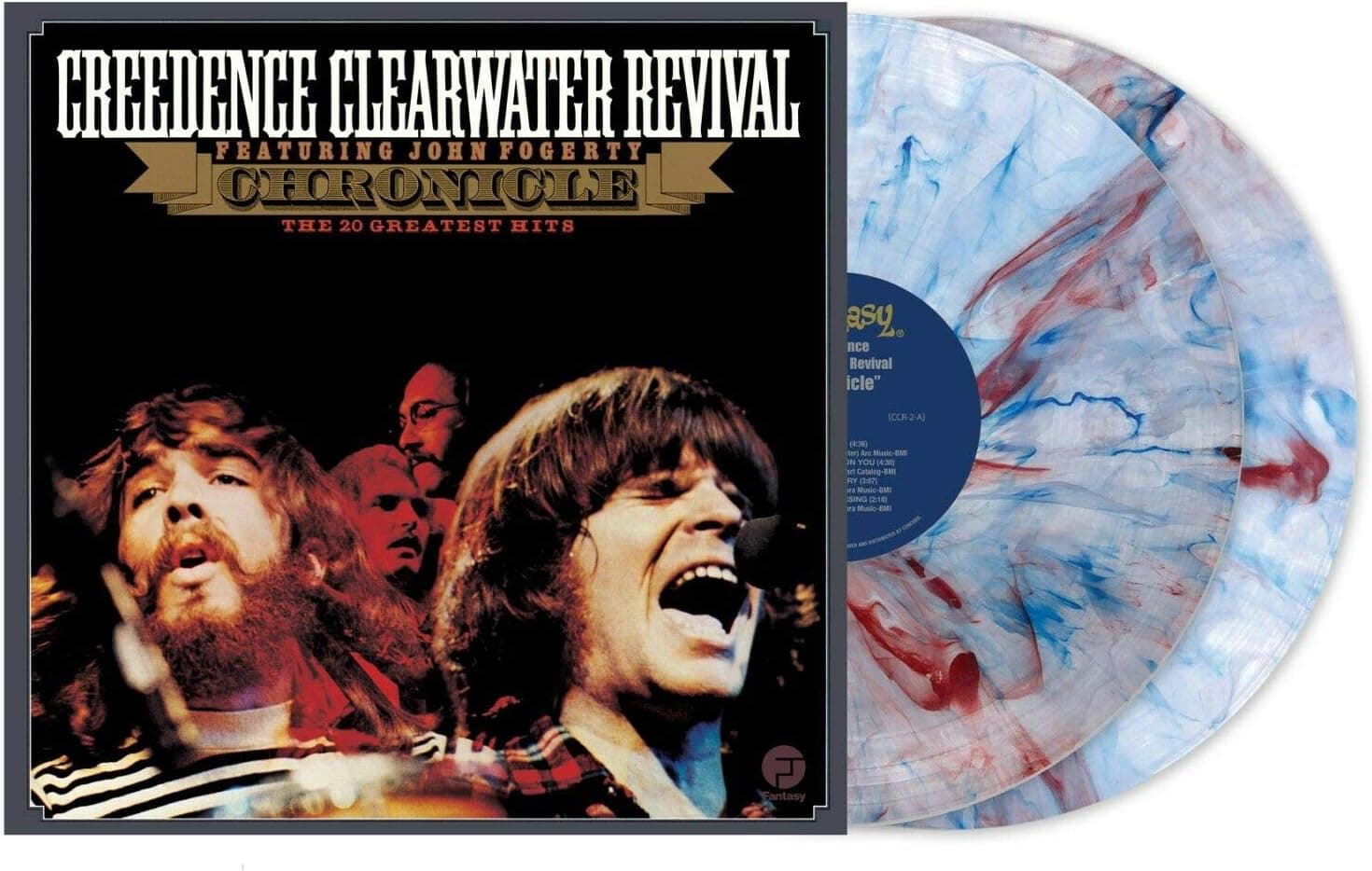 Creedence Clearwater Revival Chronicle 2-LP Limited Edition Red, White & Blue Vinyl por Artista não identificado — capa do álbum