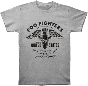 FEA Camiseta masculina Foo Fighters Winged Bomb Nothing Left to Lose, Cinza mesclado, Large por Artista não identificado — capa do álbum