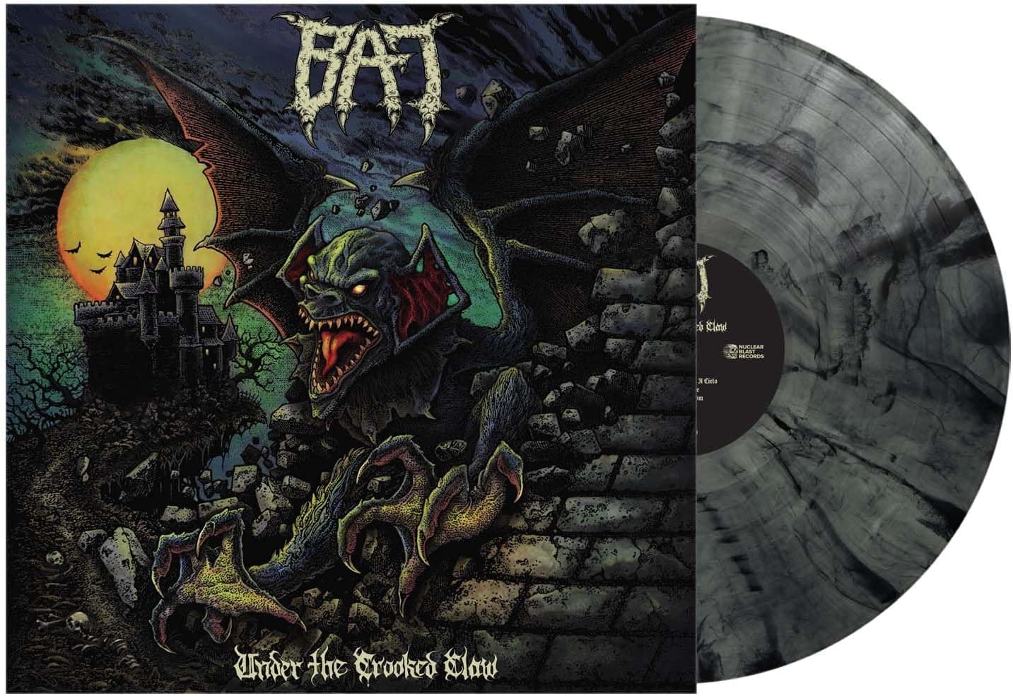 UNDER THE CROOKED CLAW (CLEAR & BLACK MARBLE VINYL) por Bat — capa do álbum