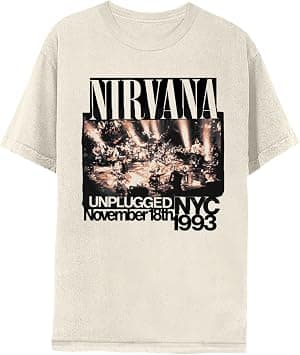 Camiseta de manga curta adulto Nirvana MTV Unplugged 1993 estilo vintage estilo grunge anos 90 camisetas gráficas estilo retrô por Artista não identificado — capa do álbum