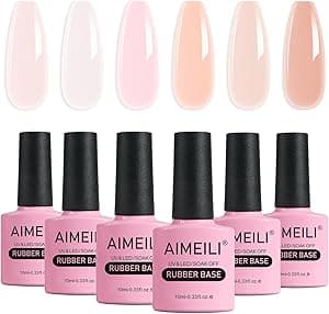 AIMEILI Kit de Esmaltes em Gel Base de Borracha Hema Free, Conjunto de 6 x 10ml - Set 46 por Gel — capa do álbum