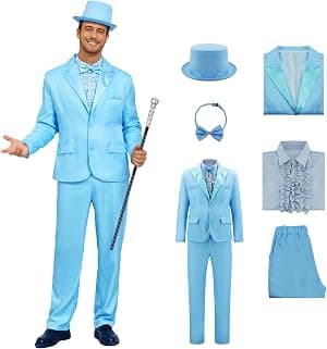 Harry and Lloyd Costume Adults Dumb Blue Dumber Orange Tuxedo Top Hat with Bow Tie 90s Halloween Costumes for Men por Artista não identificado — capa do álbum