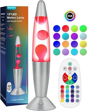 Lâmpada de lava LED para crianças e adultos: controle remoto, 17 cores, mudança, lâmpadas de movimento líquido para meninos e meninas — Candeeiro de mesa pequeno de 33 cm com 4 modos de glitter para por Artista não identificado — capa do álbum